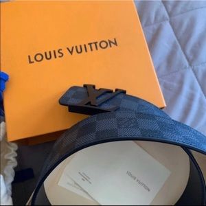 Louis Vuitton Belt Initiales Damier Black/Grey